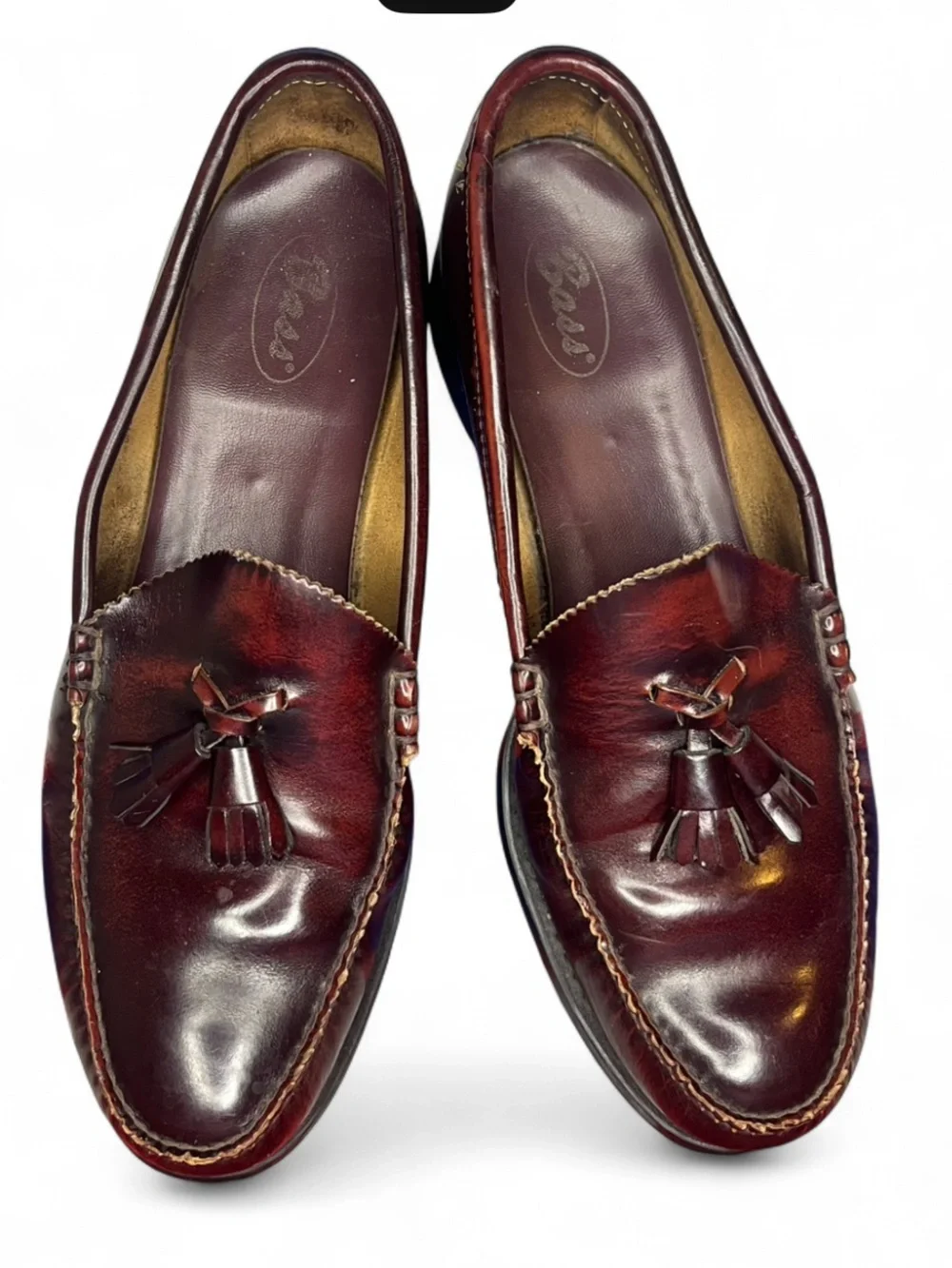 G. H. Bass Weejuns Jackie Tassel Kiltie Loafer Size 11 D Burgundy Dress Shoes - Picture 2 of 15
